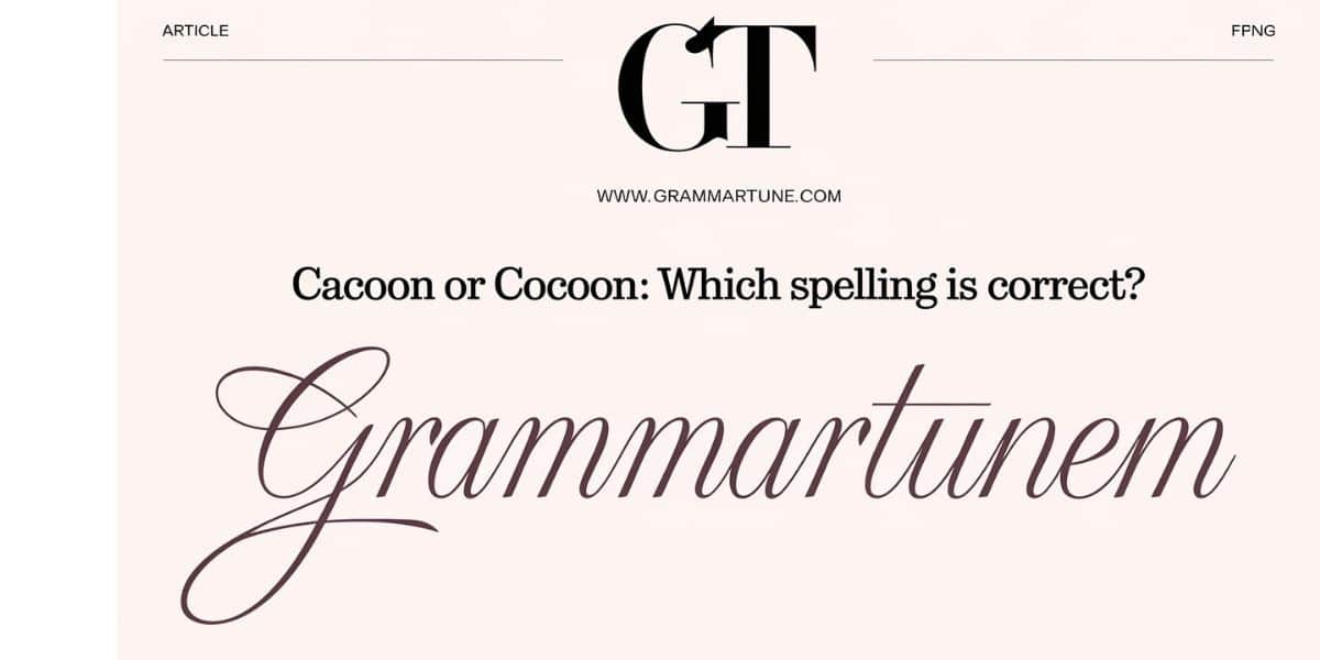 Cacoon or Cocoon: Which Spelling is Correct?