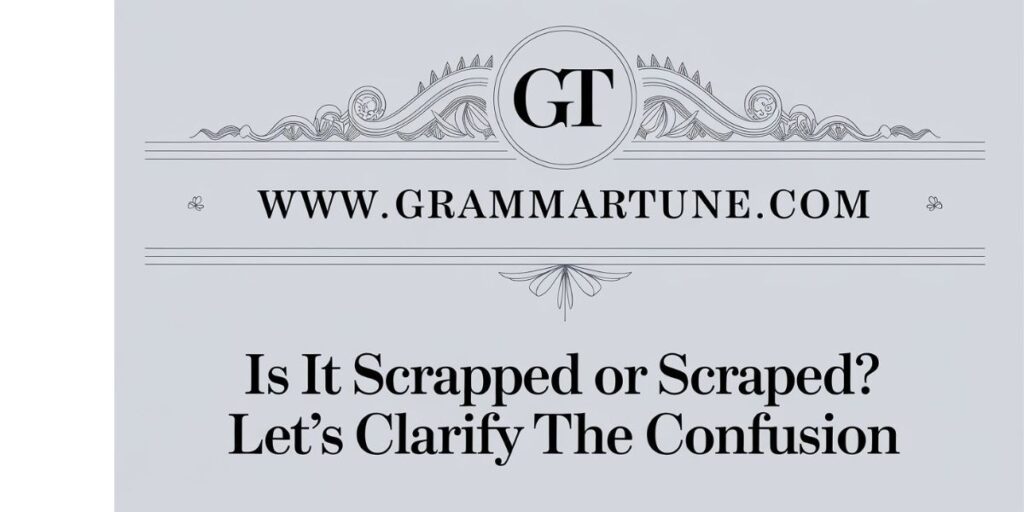 Is it Scrapped or Scraped? Let’s Clarify the Confusion