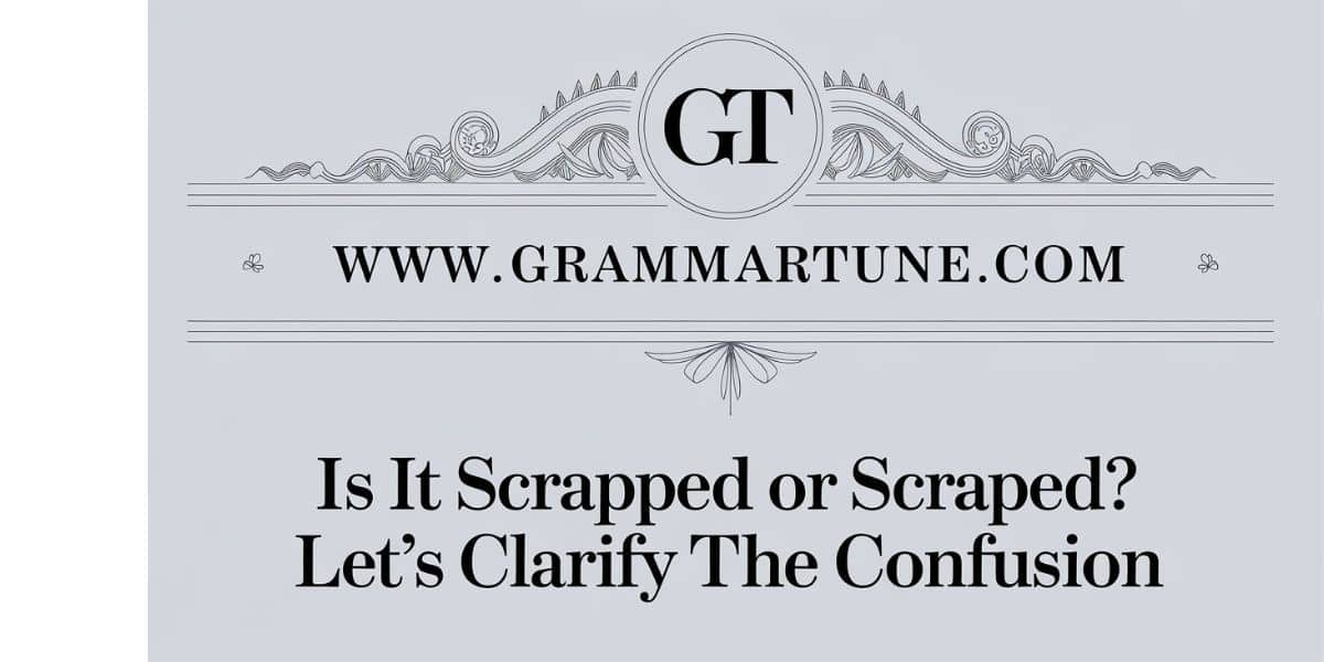 Is it Scrapped or Scraped? Let’s Clarify the Confusion