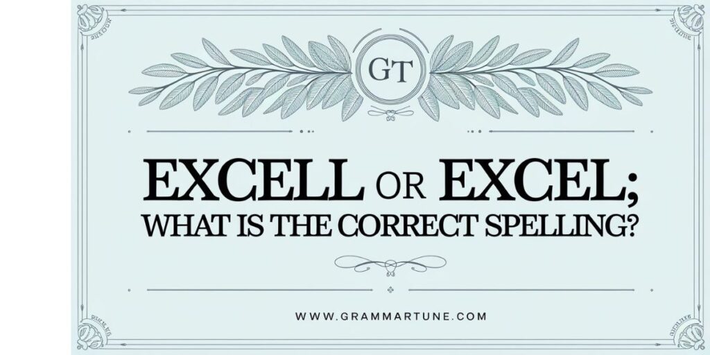 Excell or Excel: What is the Correct Spelling?