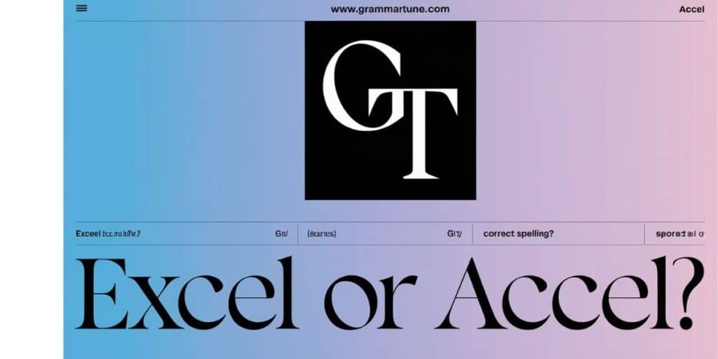 Excel or Accel: What is the correct Spelling?
