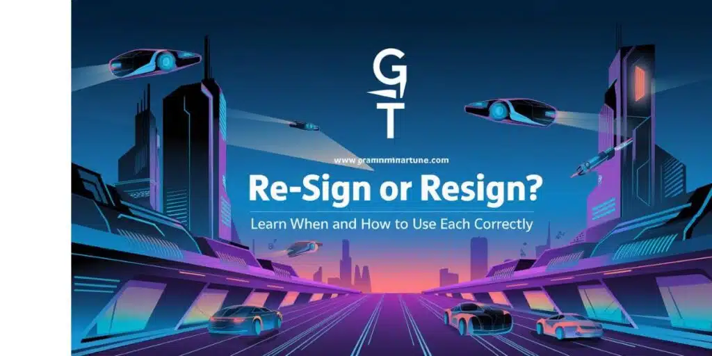 Re-sign or Resign? Learn When and How to Use Each Correctly