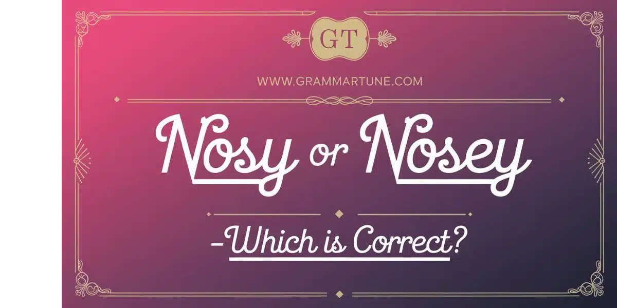 Nosy or nosey – which is correct?