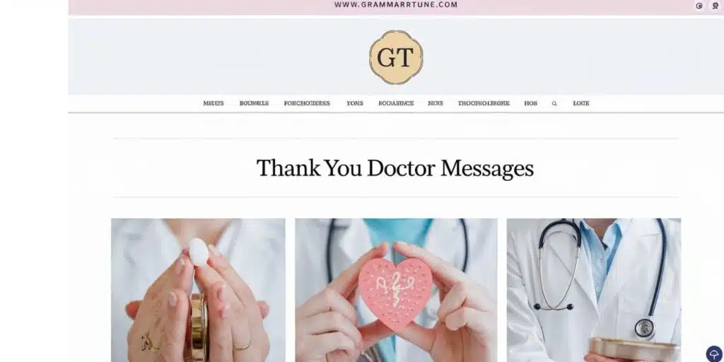 Thank You Doctor Messages