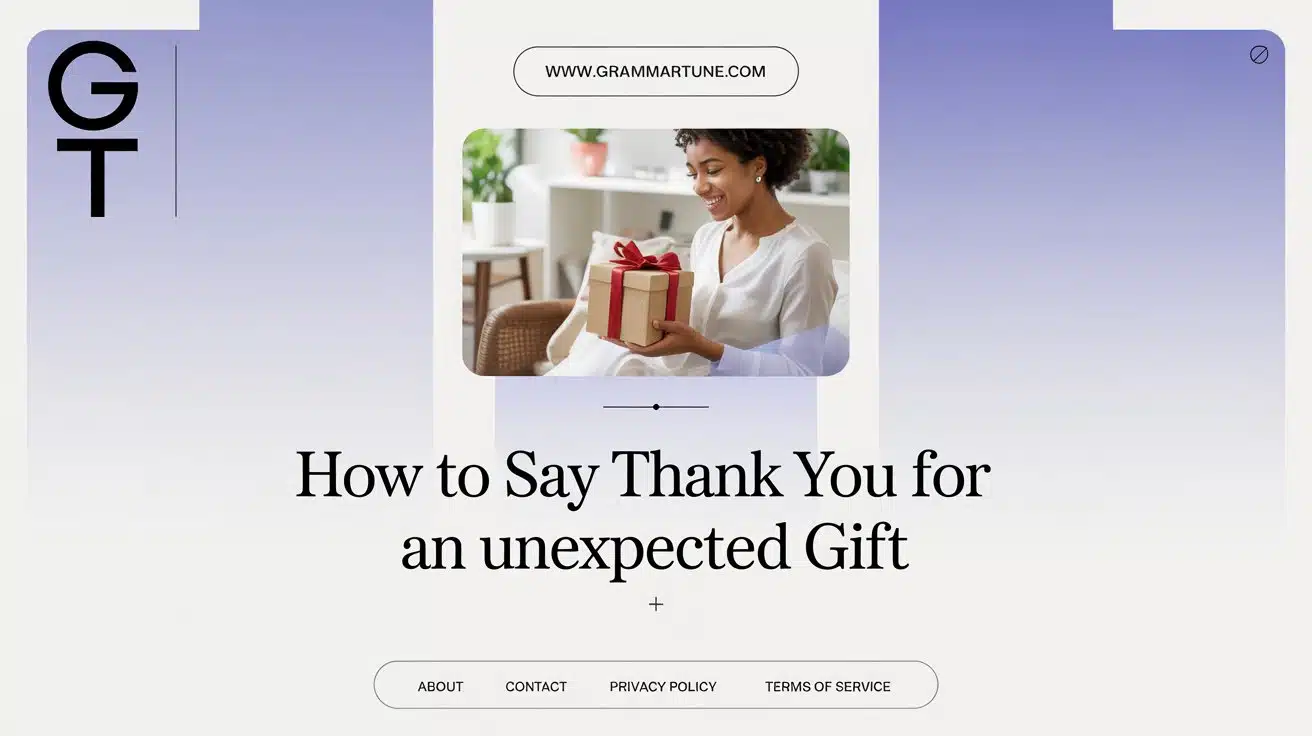 How to Say Thank You for an Unexpected Gift