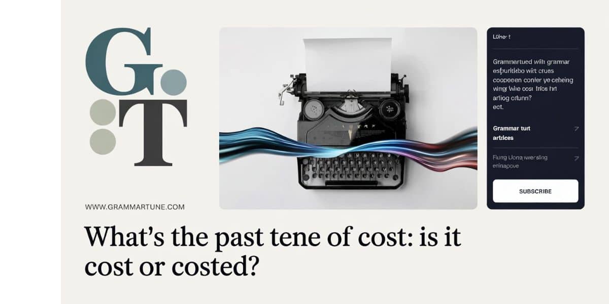 What’s the Past Tense of Cost: Is It Cost or Costed?