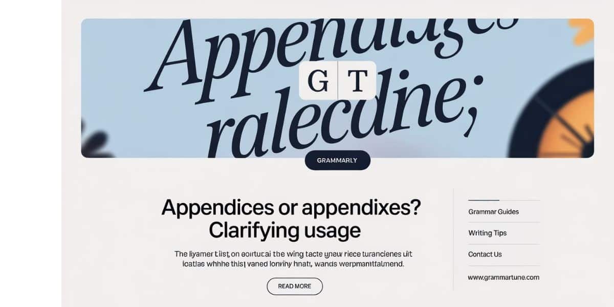Appendices or Appendixes? Clarifying Usage