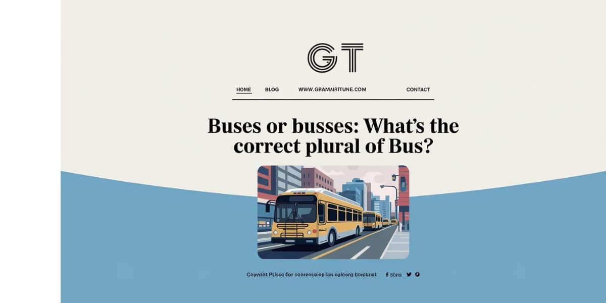 Buses or Busses: What’s the Correct Plural of Bus?