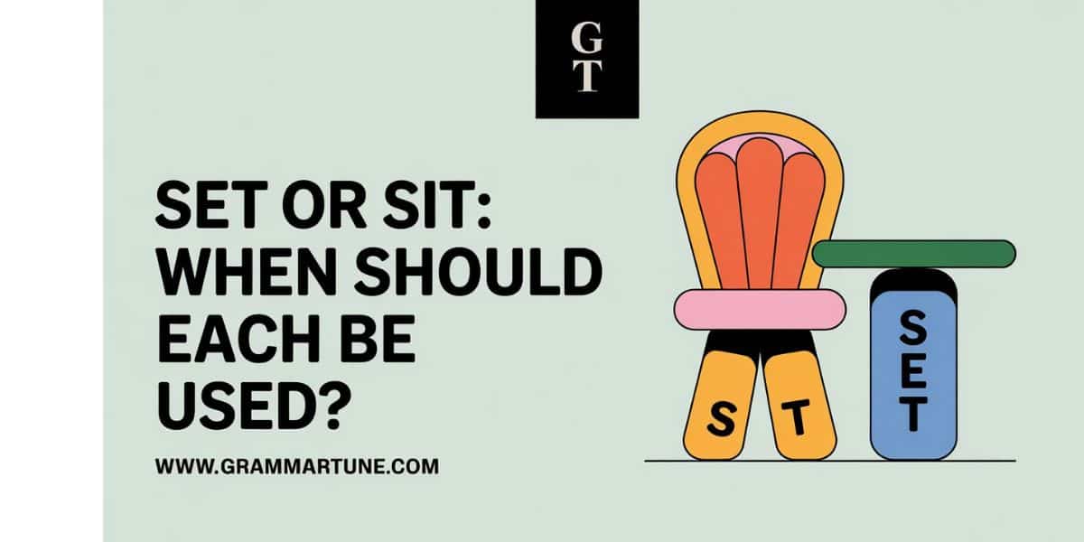 Set or Sit: When Should each be Used?