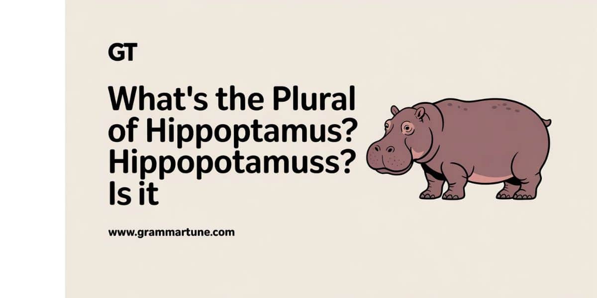 What’s the Plural of Hippopotamus? Is it Hippopotamuses?