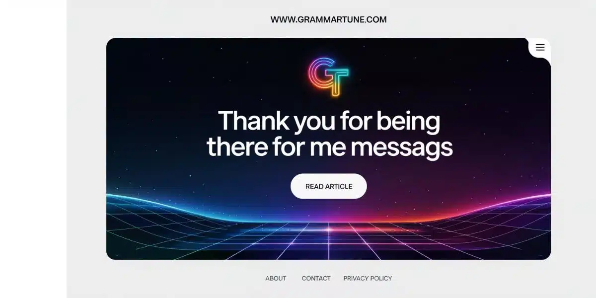thank you for being there for me messages