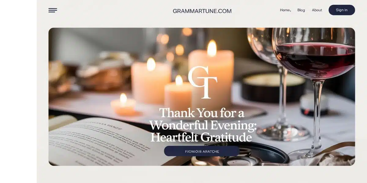 Thank You for a Wonderful Evening: Heartfelt Gratitude