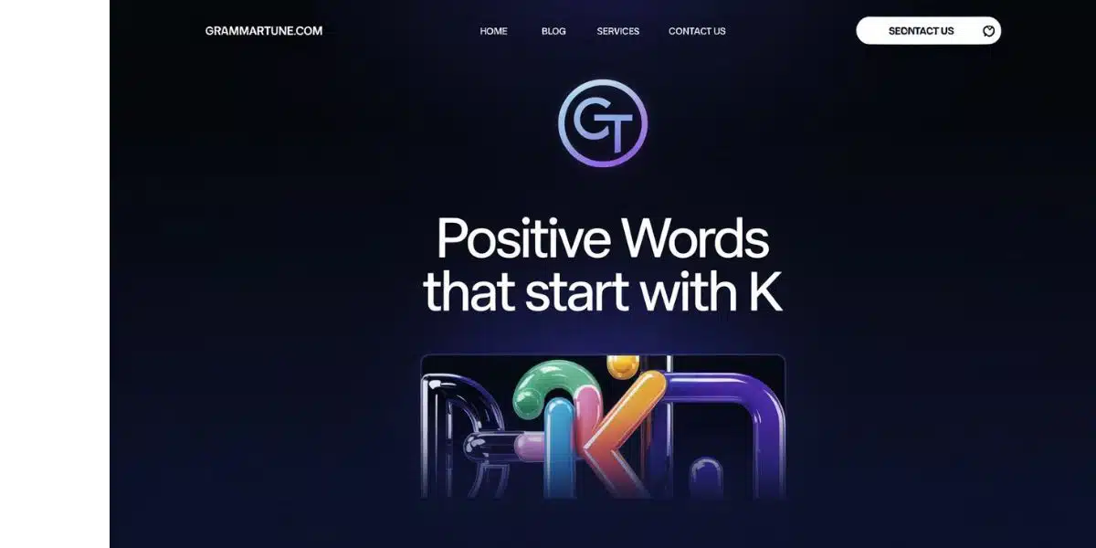 positive words that start with k