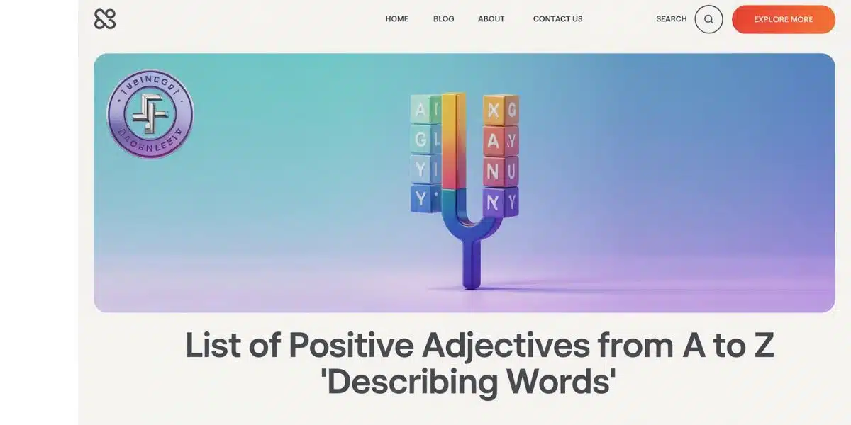 List of Positive Adjectives from A to Z "Describing Words"
