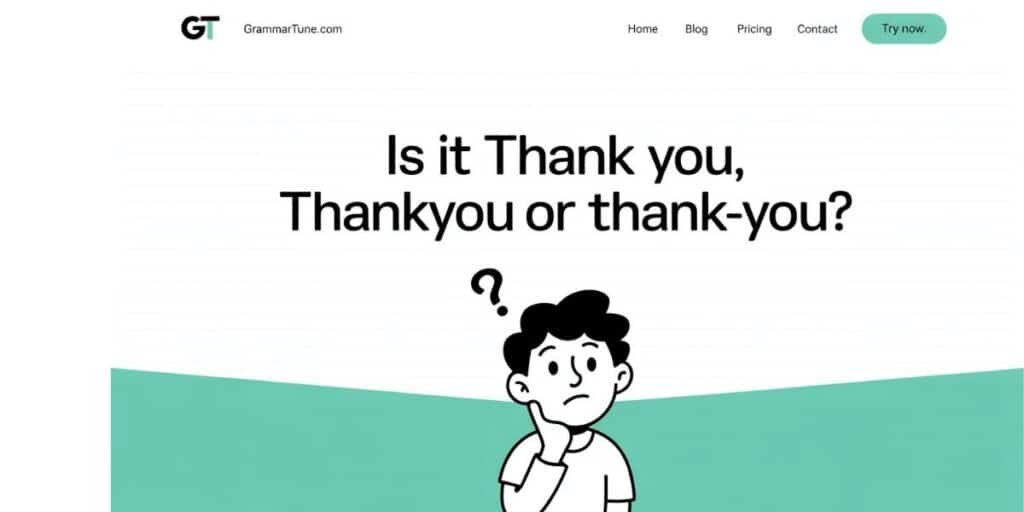 Is it thank you, thankyou or thank-you?