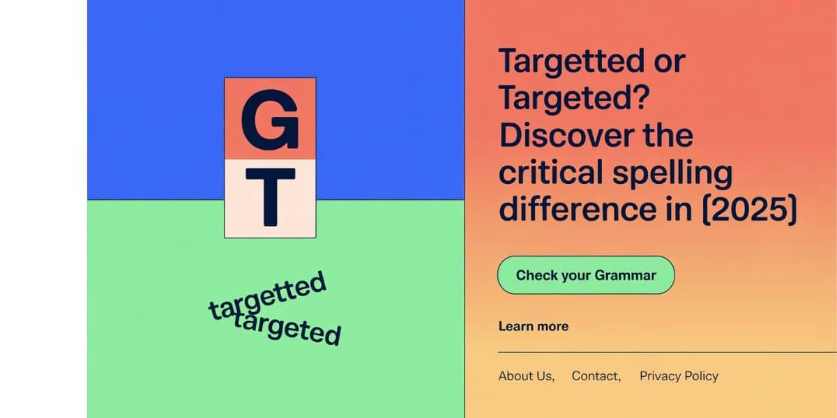 Targetted or Targeted? Discover the Critical Spelling Difference In [2025]
