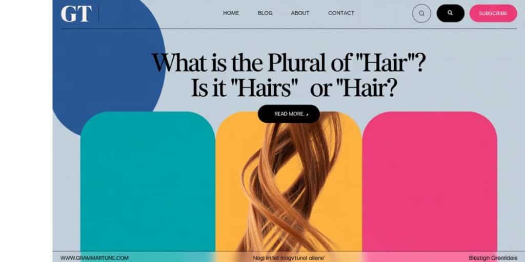 What is the Plural of ‘Hair’? Is it ‘Hairs’ or ‘Hair’?
