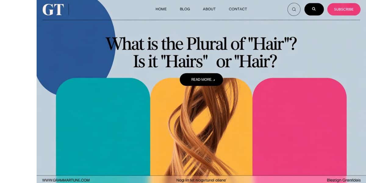 What is the Plural of ‘Hair’? Is it ‘Hairs’ or ‘Hair’?