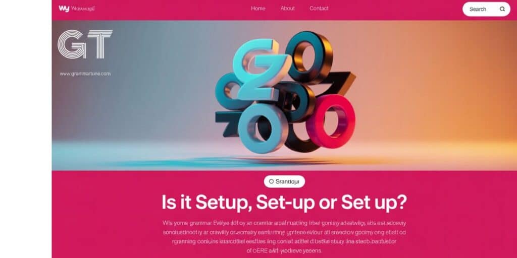 Is it setup, set-up or set up?