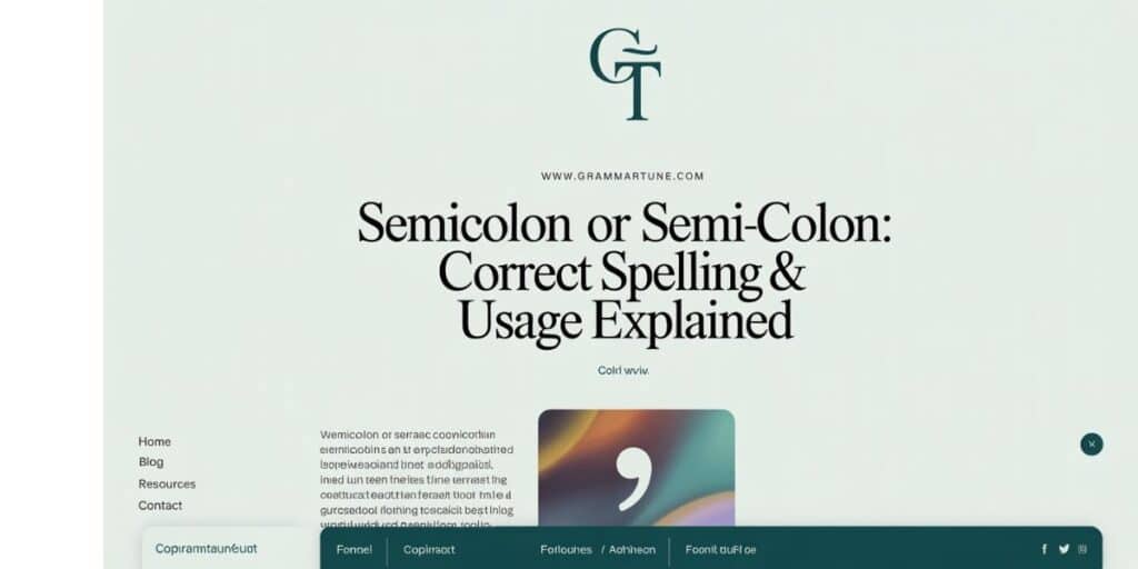 Semicolon or Semi-Colon: Correct Spelling & Usage Explained