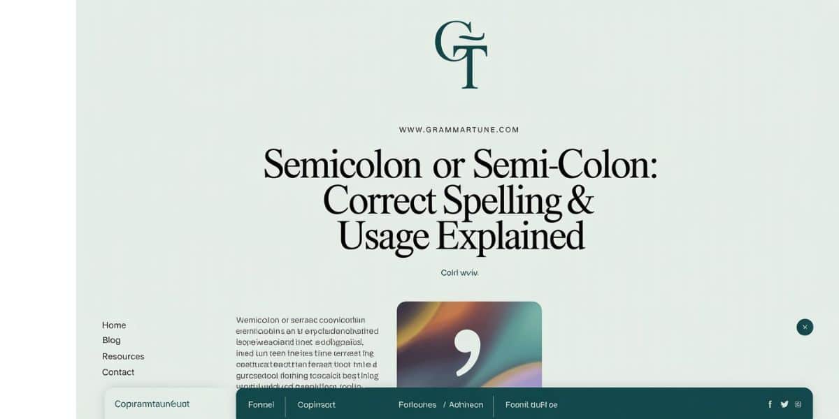Semicolon or Semi-Colon: Correct Spelling & Usage Explained