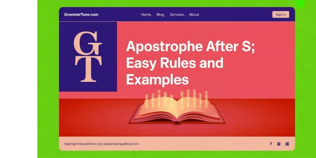 Apostrophe After S: Easy Rules and Examples