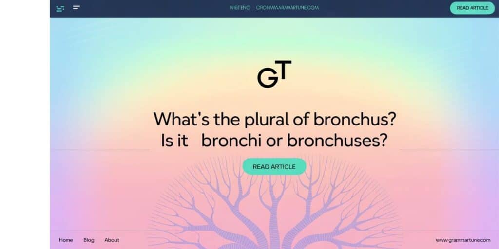 What’s the Plural of Bronchus? Is it Bronchi or Bronchuses?