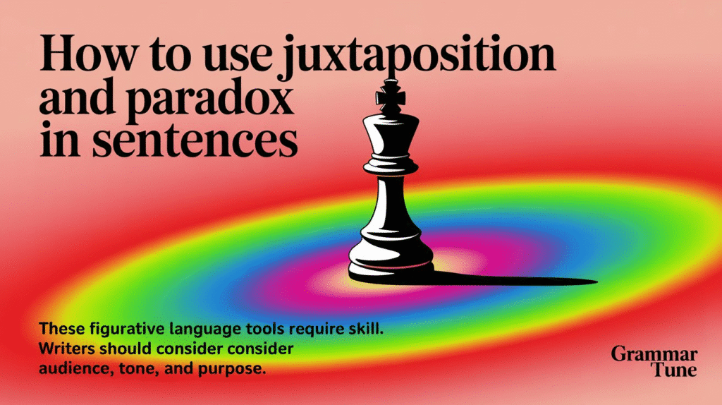 How To Use Juxtaposition and Paradox In Sentences