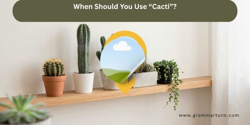 When Should You Use “Cacti”?