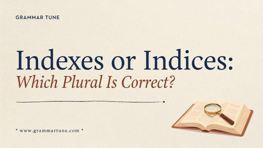 Indexes or Indices: Which Plural Is Correct?