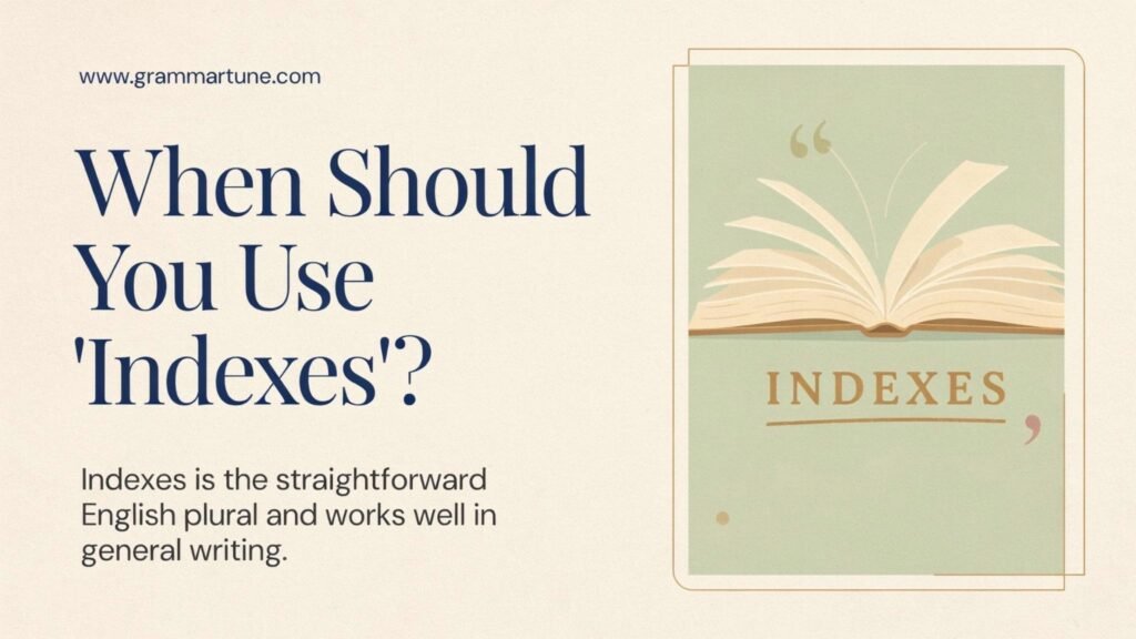When Should You Use “Indexes”?